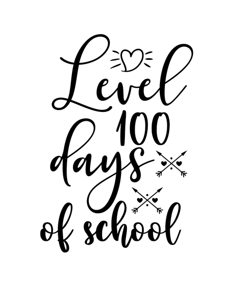 Level 100 Days Of School-01 Poster Canvas Movie Film Print A0 A1 A2 A3 A4 A5 A6