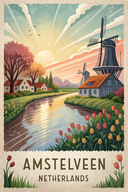 Breathtaking Botoșani Romania Travel Poster - Enchanting Cityscape Art Print Pos