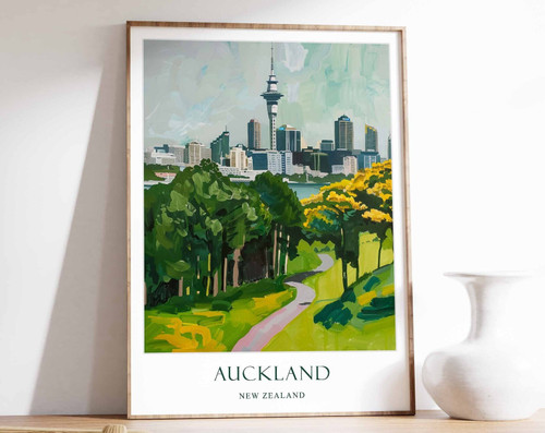 4_Auckland Poster, New Zealand Poster, Travel Poster, City Poster, Home Decor, O