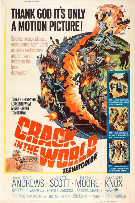 Crack in the World (1965)_2 Movie Film Poster Canvas iconic design