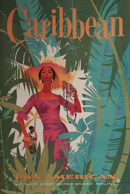 Caribean vintage travel 33 Poster Canvas Movie Film Print A0 A1 A2 A3 A4 A5 A6 A