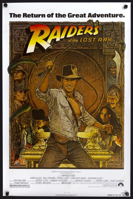 RAIDERS OF THE LOST ARK (1981) 1 Poster Canvas Movie Film Print A0 A1 A2 A3 A4 A