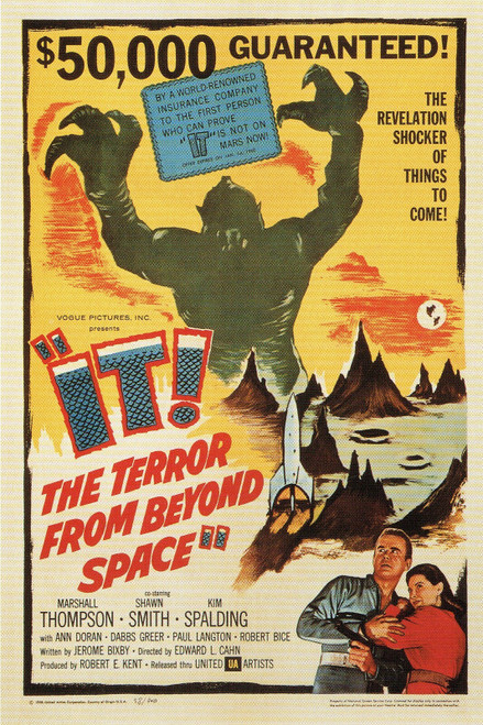 It! Terror From Beyond Space- 1958 Poster Canvas Movie Film Print A0 A1 A2 A3 A4
