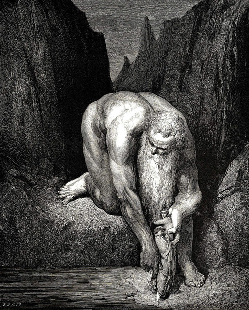 Dore_Gustave_66._He_placed_us_carefully_on_the_bottom_of_the Poster Canvas Movie