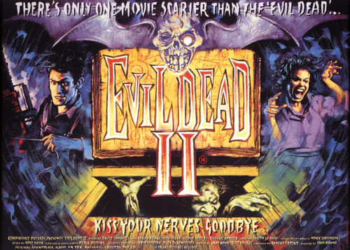 Evil Dead 2 03 Poster Canvas Movie Film Print A0 A1 A2 A3 A4 A5 A6 Art Wall Deco