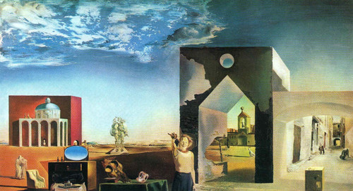 Salvador Dali - Suburbs of a Paranoiac Critical Town, Afternoon on the Outskirts
