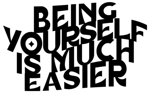 Beingyourselfismucheasier Poster Canvas Movie Film Print A0 A1 A2 A3 A4 A5 A6 Ar