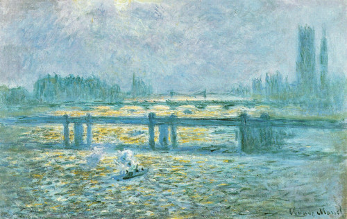 Monet- Charing cross Bridge(5) Poster Canvas Movie Film Print A0 A1 A2 A3 A4 A5