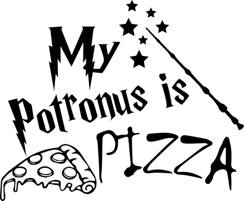 53_ My Patronus Is Pizza Poster Canvas Movie Film Print A0 A1 A2 A3 A4 A5 A6 Art