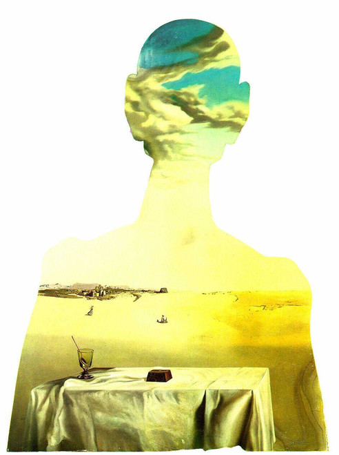 Salvador Dali - Couple with Clouds in their Heads 1 Poster Canvas Movie Film Pri