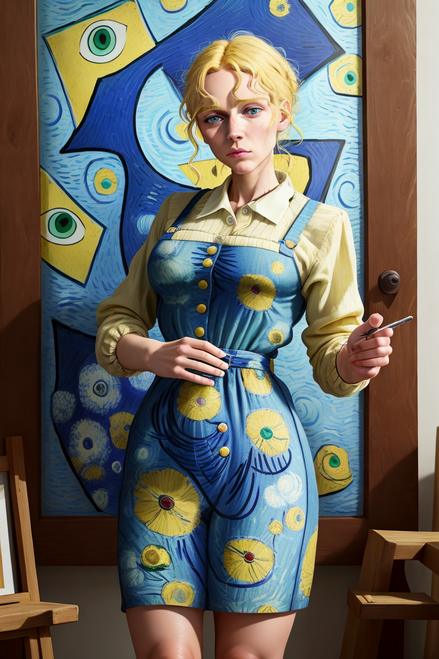 Picasso Van Gogh Mackie (4) Poster Canvas Movie Film Print A0 A1 A2 A3 A4 A5 A6
