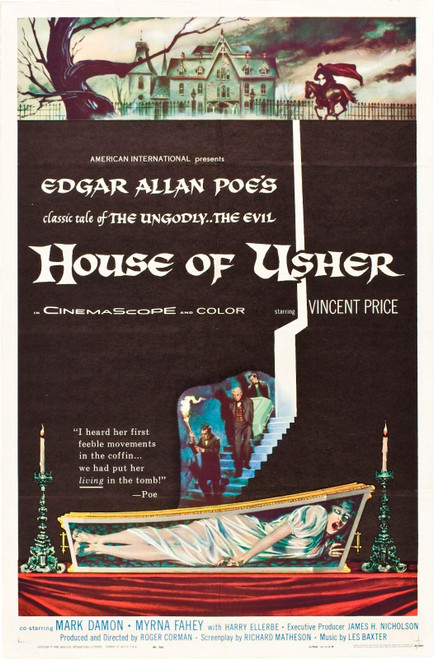 House Of Usher 01 Poster Canvas Movie Film Print A0 A1 A2 A3 A4 A5 A6 Art Wall D