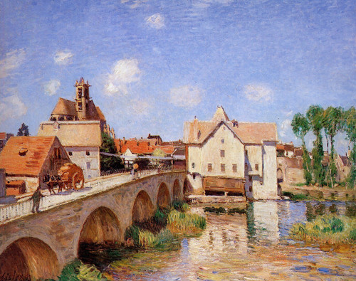 Sisley Alfred-The_Bridge_in_Moret Poster Canvas Movie Film Print A0 A1 A2 A3 A4