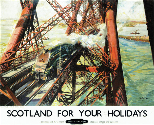 Scotland Railway vintage poster (32) Poster Canvas Movie Film Print A0 A1 A2 A3