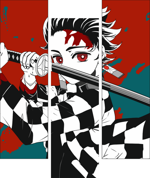 DEMON SLAYER-13 Poster Canvas Movie Film Print A0 A1 A2 A3 A4 A5 A6 Art Wall Dec