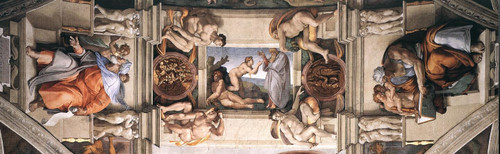 Ceiling_of_the_Sistine_Chapel_detail2_EUR Poster Canvas Movie Film Print A0 A1 A