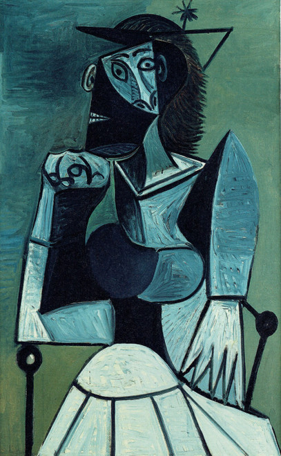 Pablo Picasso - Seated woman 05.03.1945 Poster Canvas Movie Film Print A0 A1 A2