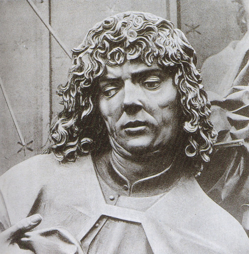 188. (veit stoss) head of an apostle, detail of altar of the church of our lady