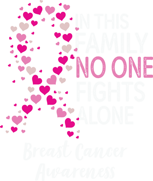 B200904-01-Breast-Cancer-Awareness-Heart-Ribbon Fun Gift Poster Canvas Print A0