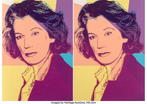 Andy Warhol (1928-1987). Mildred Scheel, 1980. Poster Canvas Movie Film Print A0