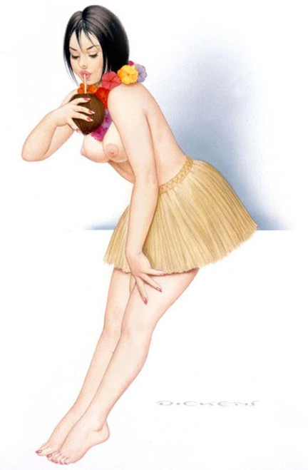 Archie_Dickens_Pin-Up_Art043 Poster Canvas Print Art Painting Decor Reprint wall