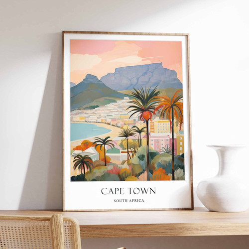 5_Cape Town Poster, South Africa Poster, African Poster, African Travel Poster,