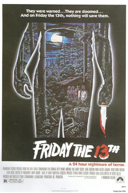 Friday The 13th -Us 1980 Poster Canvas Movie Film Print A0 A1 A2 A3 A4 A5 A6 Art