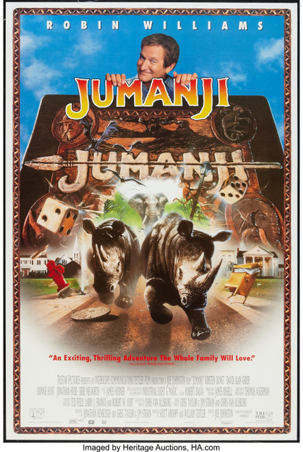 JUMANJI (1995) 5 Poster Canvas Movie Film Print A0 A1 A2 A3 A4 A5 A6 Art Wall De