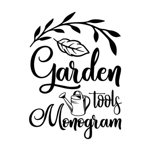 Garden tools monogram-01 Personalized Poster Canvas Print A0 A1 A2 A3 A4 A5 A6 A