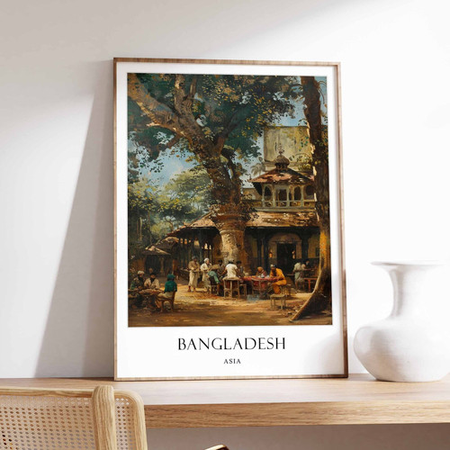 2_Bangladesh Poster, Islamic Decor, Islamic Art, Middle Eastern Art, Bangladesh