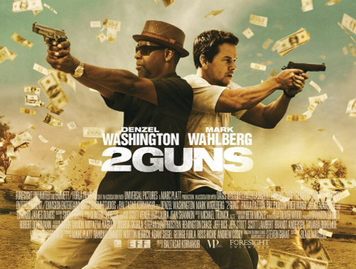 2 Guns (2013)_2 Movie Film Poster Canvas iconic design