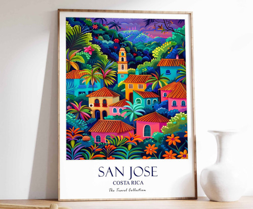 5_San Jose Poster, San Jose Travel Print, Costa Rica Travel Art, Tropical Decor,