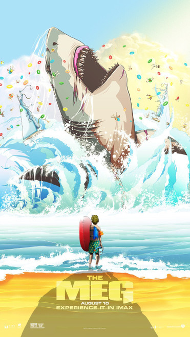 The Meg (2018)_14 Poster Canvas Movie Film Print A0 A1 A2 A3 A4 A5 A6 Art Wall D