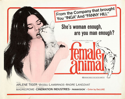 Female Animal 02 Poster Canvas Movie Film Print A0 A1 A2 A3 A4 A5 A6 Art Wall De