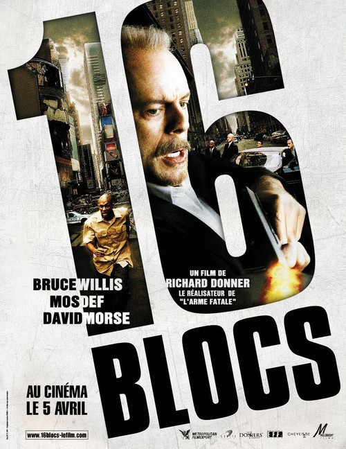 16 Blocks (2006)_3 Movie Film Poster Canvas iconic design