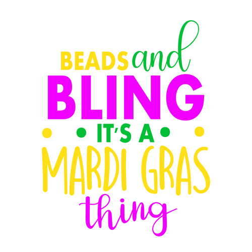 BEADS and BLING IT'S`a MARDI GRAS THING-01 Poster Canvas Movie Film Print A0 A1
