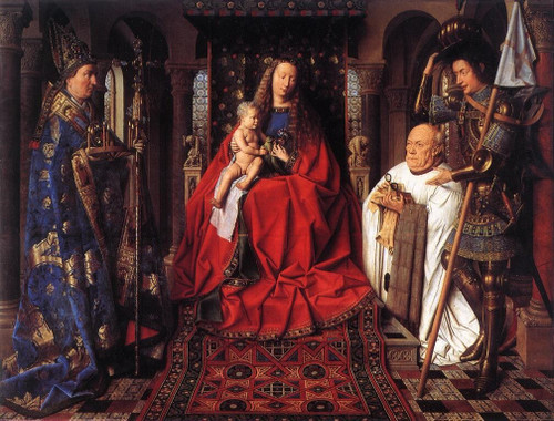 Eyck_Jan_van_The_Madonna_with_Canon_van_der_Paele Poster Canvas Movie Film Print