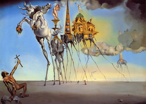 Salvador Dali - The Temptation of St Anthony Version 2 Poster Canvas Movie Film