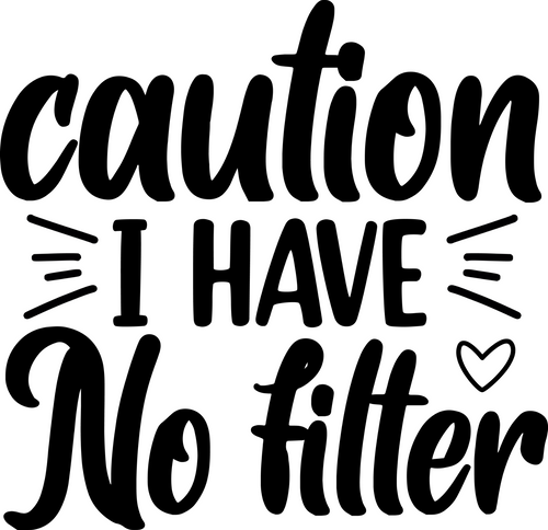 Caution I Have No Filter (3) Poster Canvas Movie Film Print A0 A1 A2 A3 A4 A5 A6