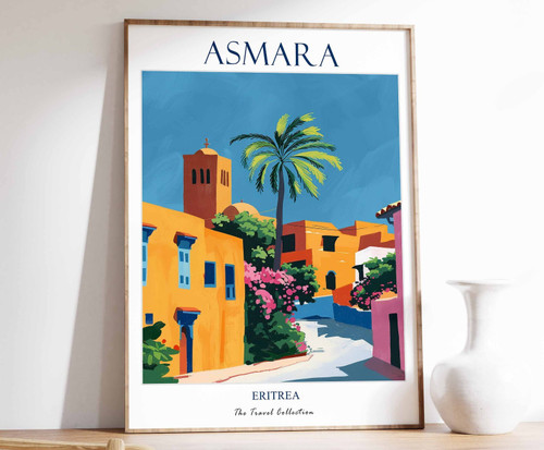 1_Asmara Print, Asmara Travel Poster, Eritrea Travel Print, Islamic Decor, Gift