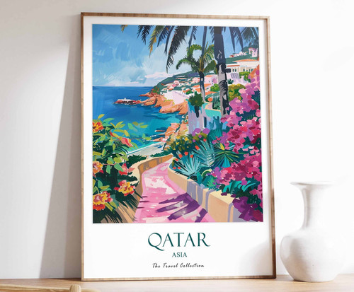 3_Qatar Print, Qatar Travel Poster, Middle East Travel Print, Islamic Decor, Gif