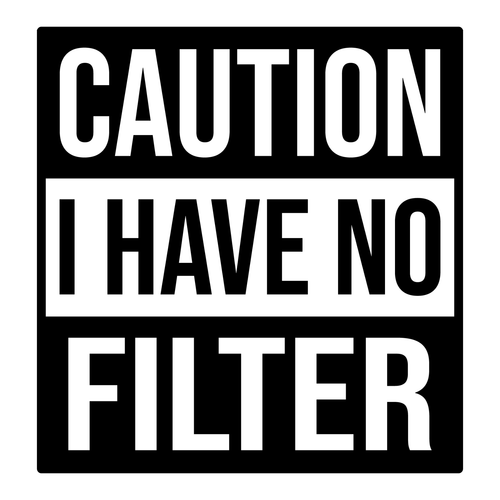 Caution I Have No Filter-01 (28) Poster Canvas Movie Film Print A0 A1 A2 A3 A4 A