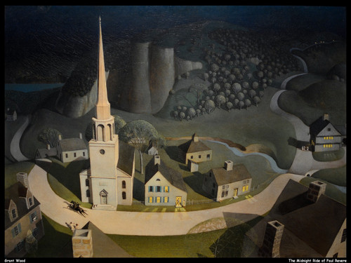 grant-wood---the-midnight-ride-of-paul-revere--jpb_21746170926_o(1) Poster Canva