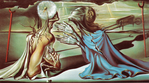 Salvador Dali - Tristan and Isolde set 1944 Poster Canvas Movie Film Print A0 A1