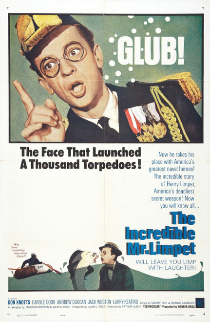 The Incredible Mr. Limpet (1964)_2 Poster Canvas Movie Film Print A0 A1 A2 A3 A4