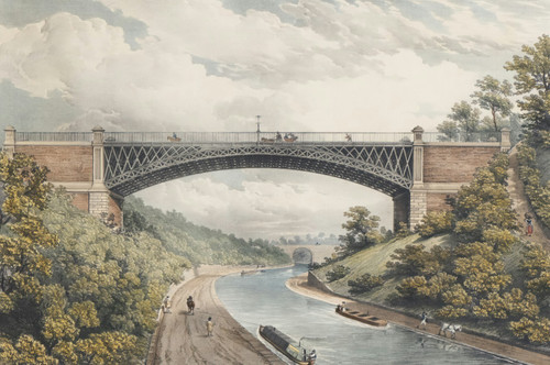Galton Bridge, 1826 L Haghe (d.1885) Poster Canvas Movie Film Print A0 A1 A2 A3
