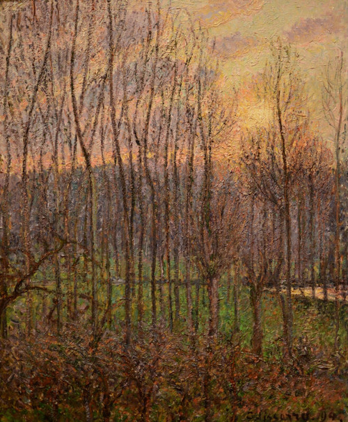 camille-pissarro---poplars-sunset-at-eragny--jpb_15042778813_o(1) Poster Canvas