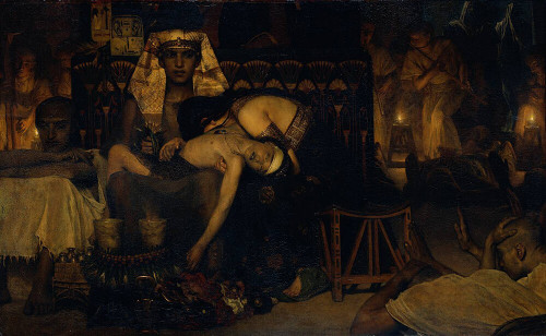 Alma_Tadema_Death_of_the_Pharaoh-s_Firstborn_Son Poster Canvas Print Art Paintin