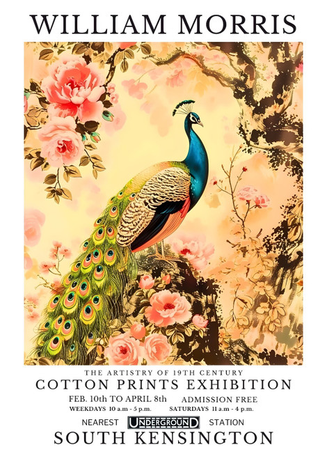 William Morris - Birds (66) Poster Canvas Cotton Print Exhibition A0 A1 A2 A3 A4