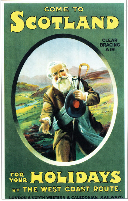 Scotland Railway vintage poster (89) Poster Canvas Movie Film Print A0 A1 A2 A3